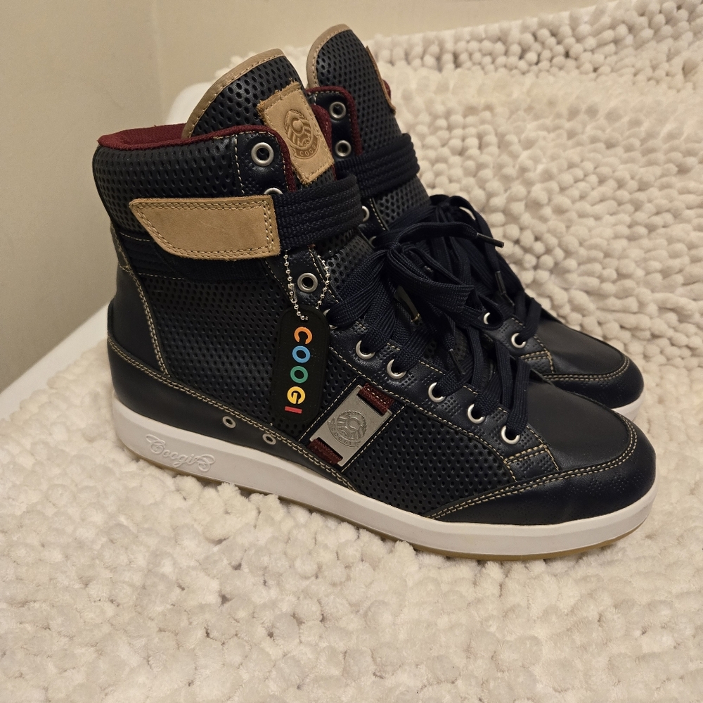 Coogi Australia  Shoes men Size 12   High Top Navy Sneakers